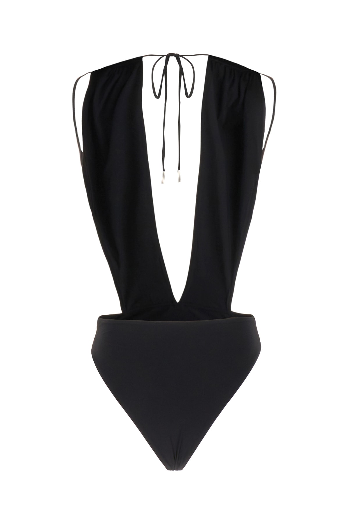 SAINT LAURENT BLACK STRETCH NYLON SWIMSUIT 