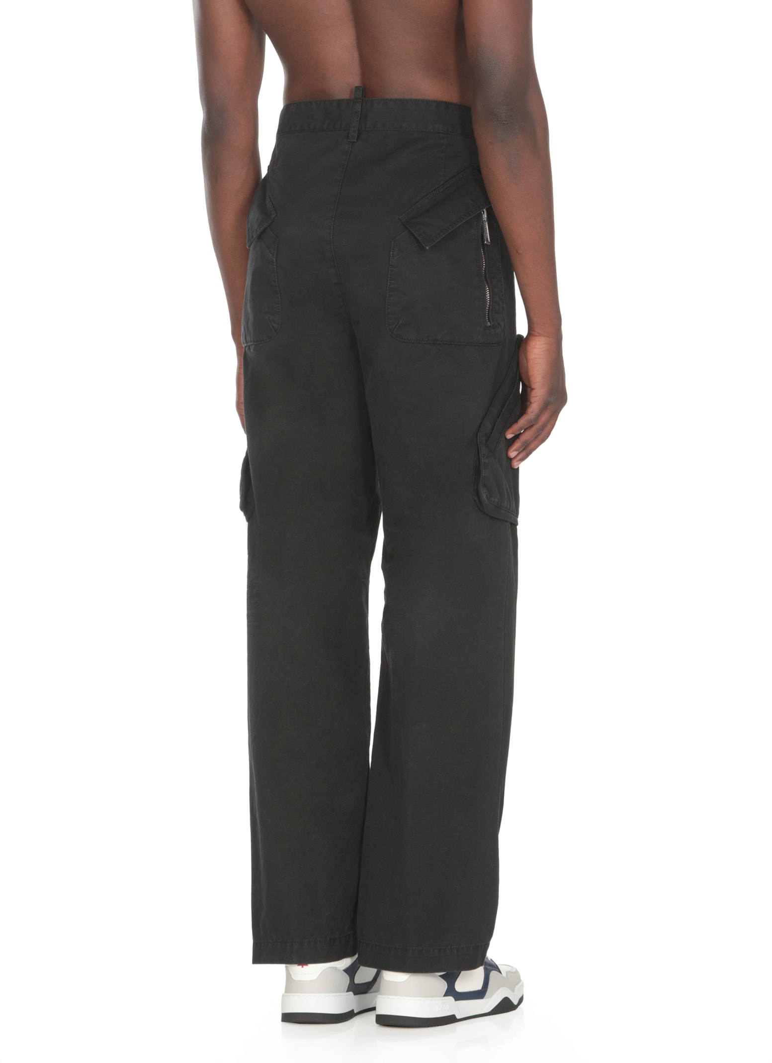 Dsquared2 Cotton Pants In Black