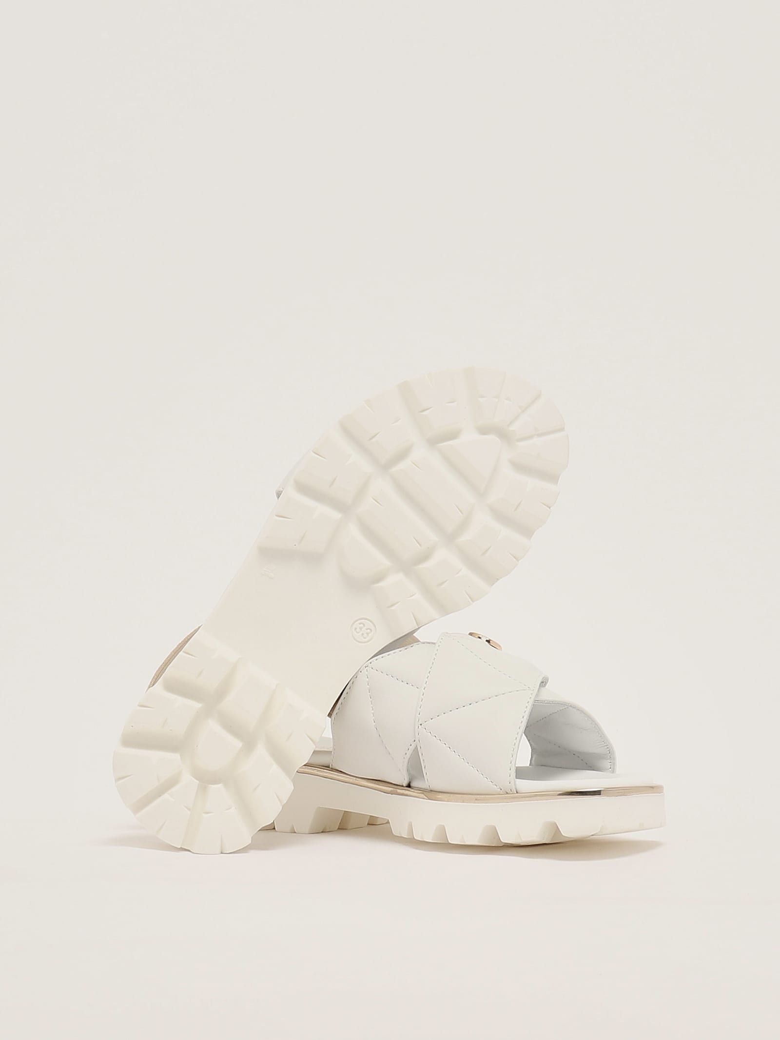 Twinset Sandals Sandal In Bianco-oro