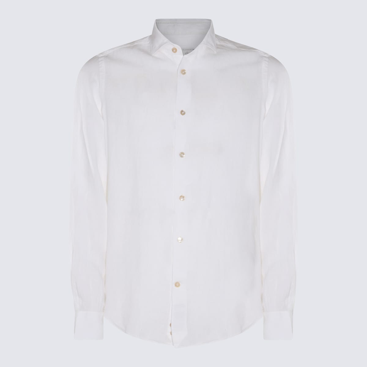 Shop Eleventy White Linen Shirt