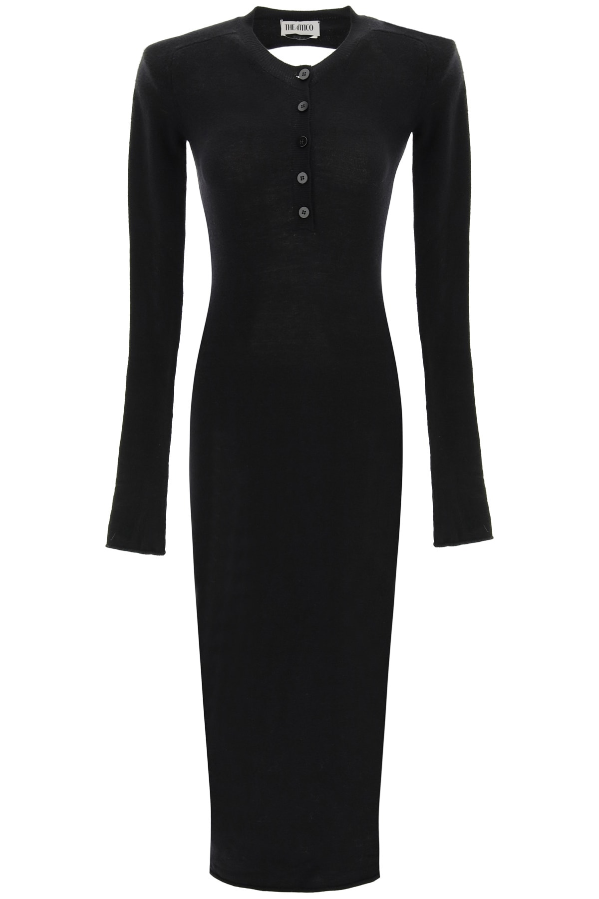 The Attico Wool Midi Dress With Cut-out
