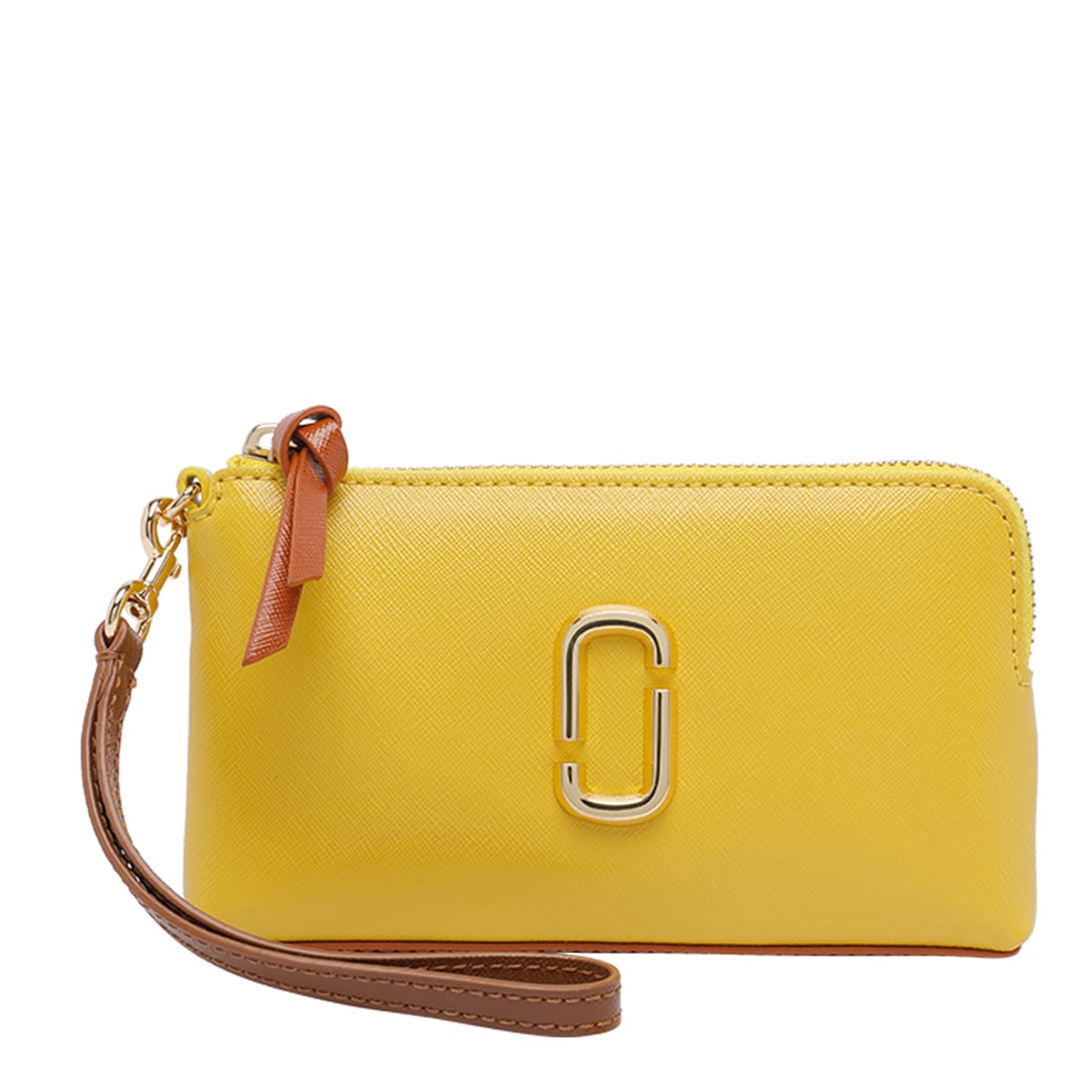 Marc Jacobs The Snapshot Wristlet Pochette In Yellow