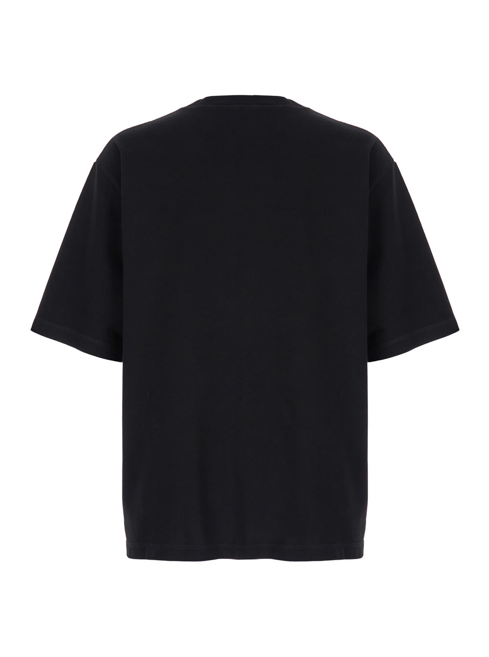 Shop Dsquared2 Black T-shirt With Contrasting Icon Print In Cotton Man