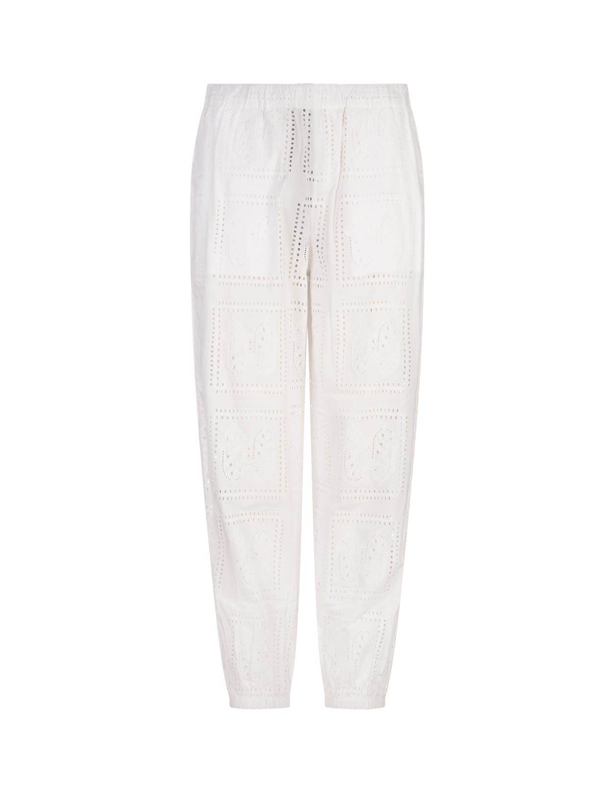 Shop Tory Burch White Lace Beach Trousers