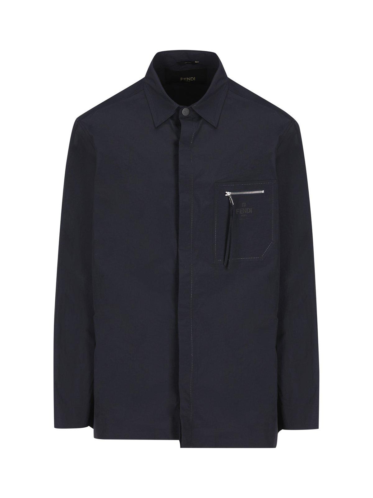 Fendi Zip-detailed Shirt Coat