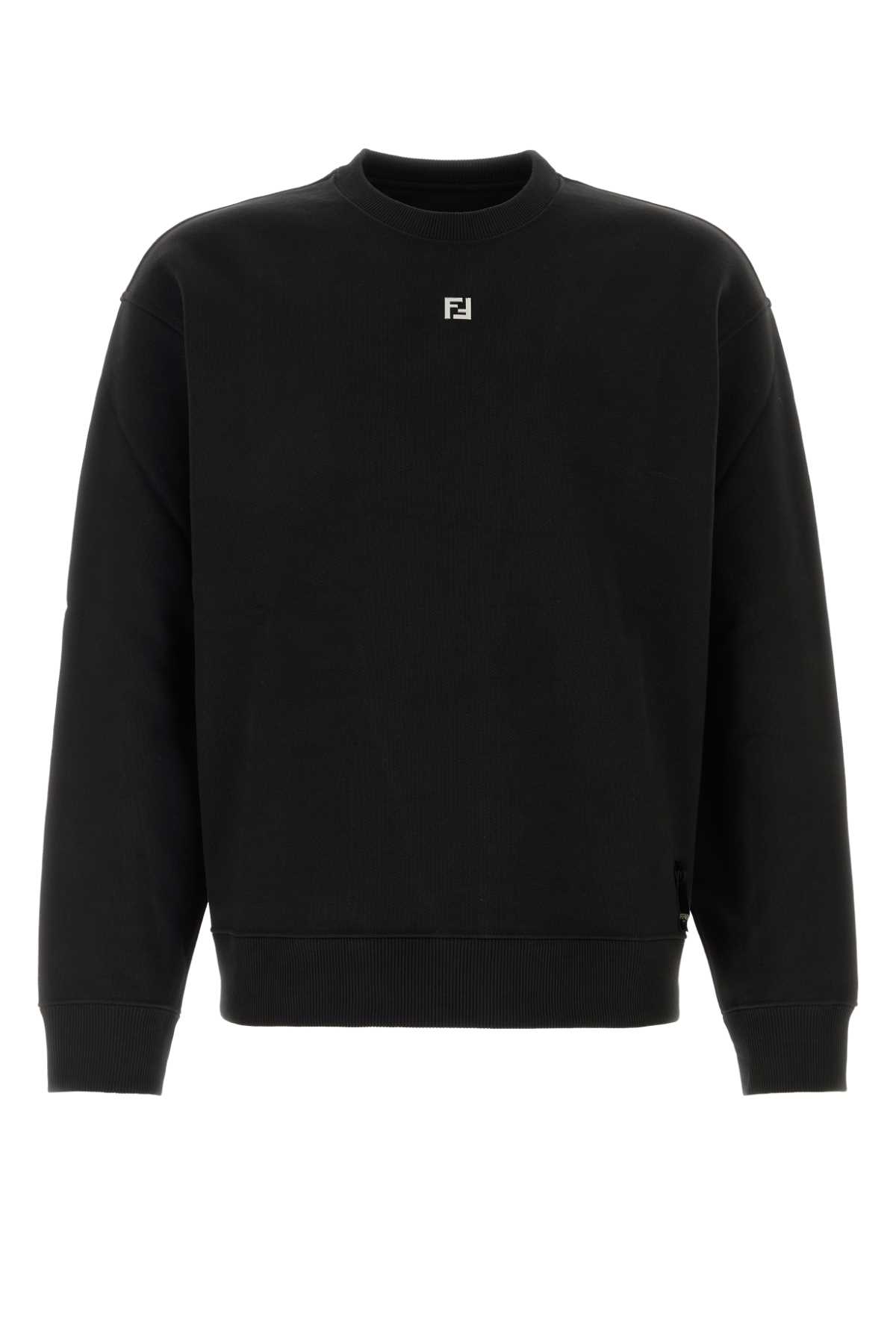 Black Cotton Sweatshirt