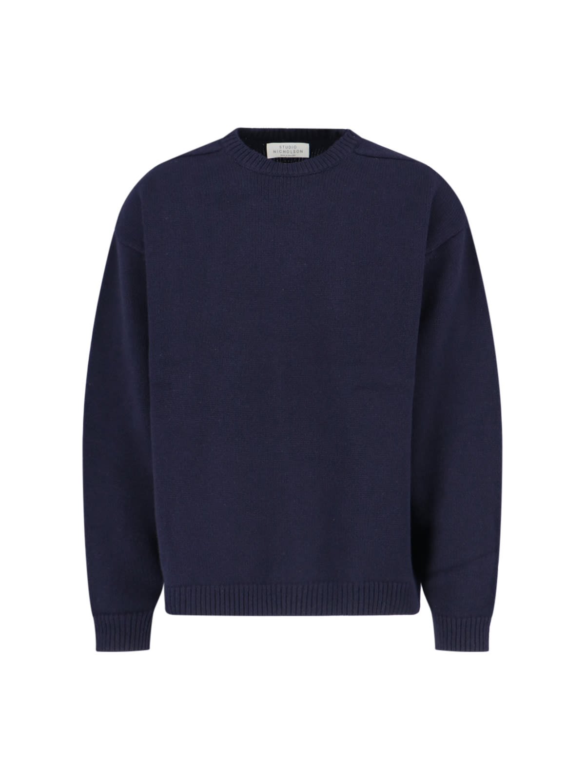 Shop Studio Nicholson Basic Sweater Hemyl In Blue