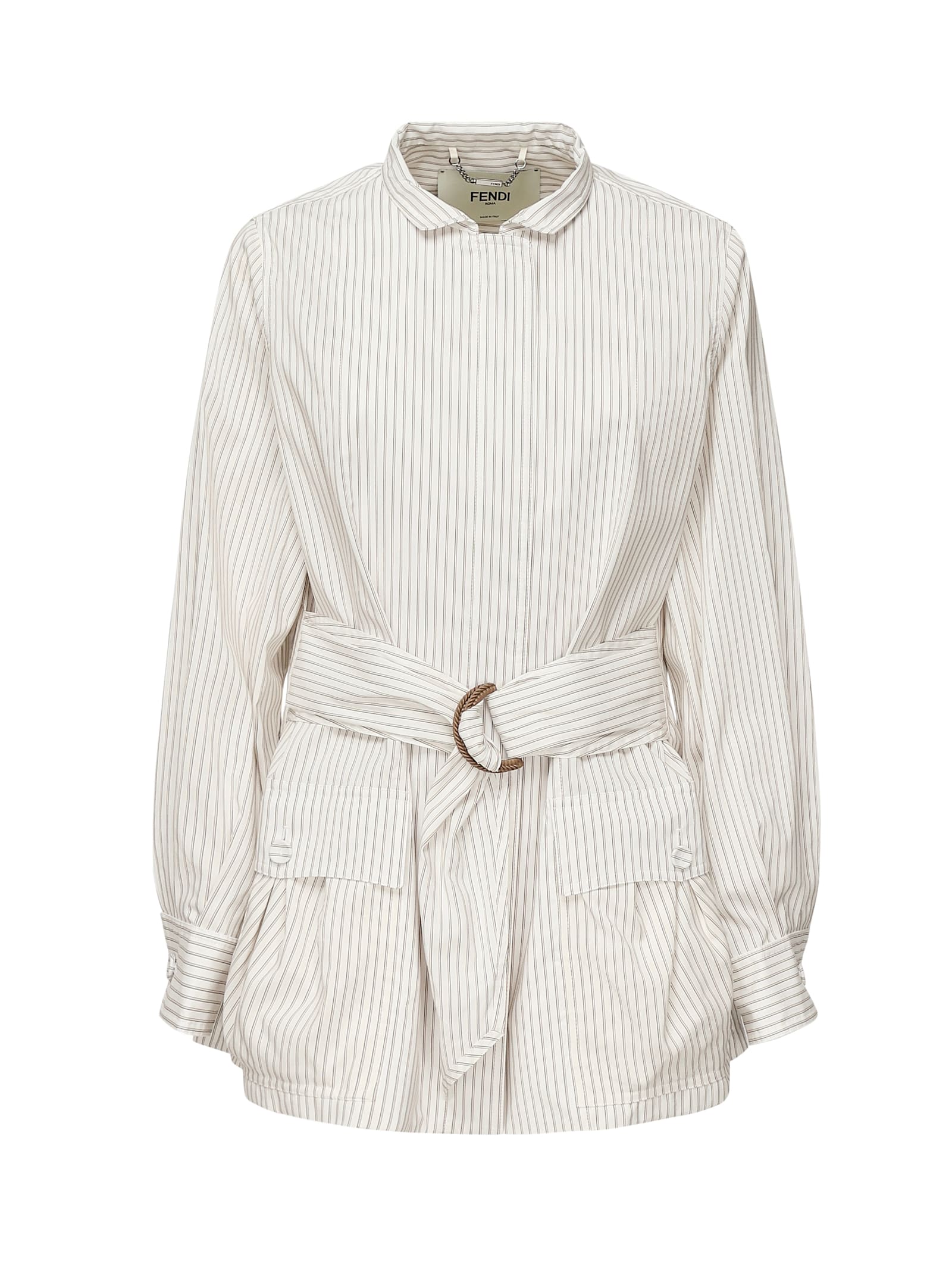 Fendi C.p.company Wool Knitwear Cardigan In White