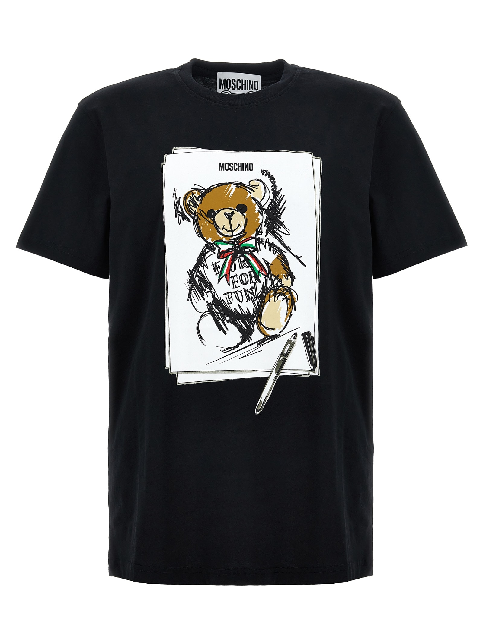 Shop Moschino Teddy T-shirt In Black