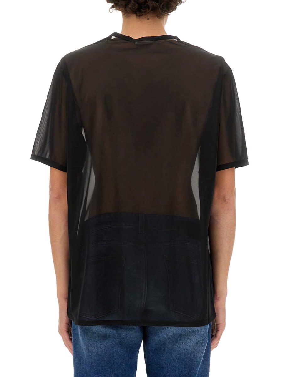 Shop Helmut Lang T-shirt With Logo In Black