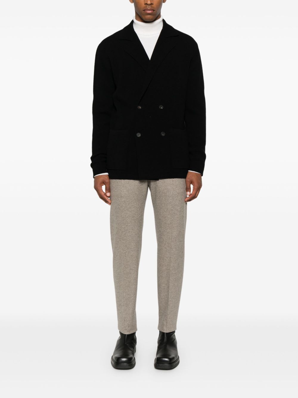 Tagliatore Double-breasted Blazer In Black