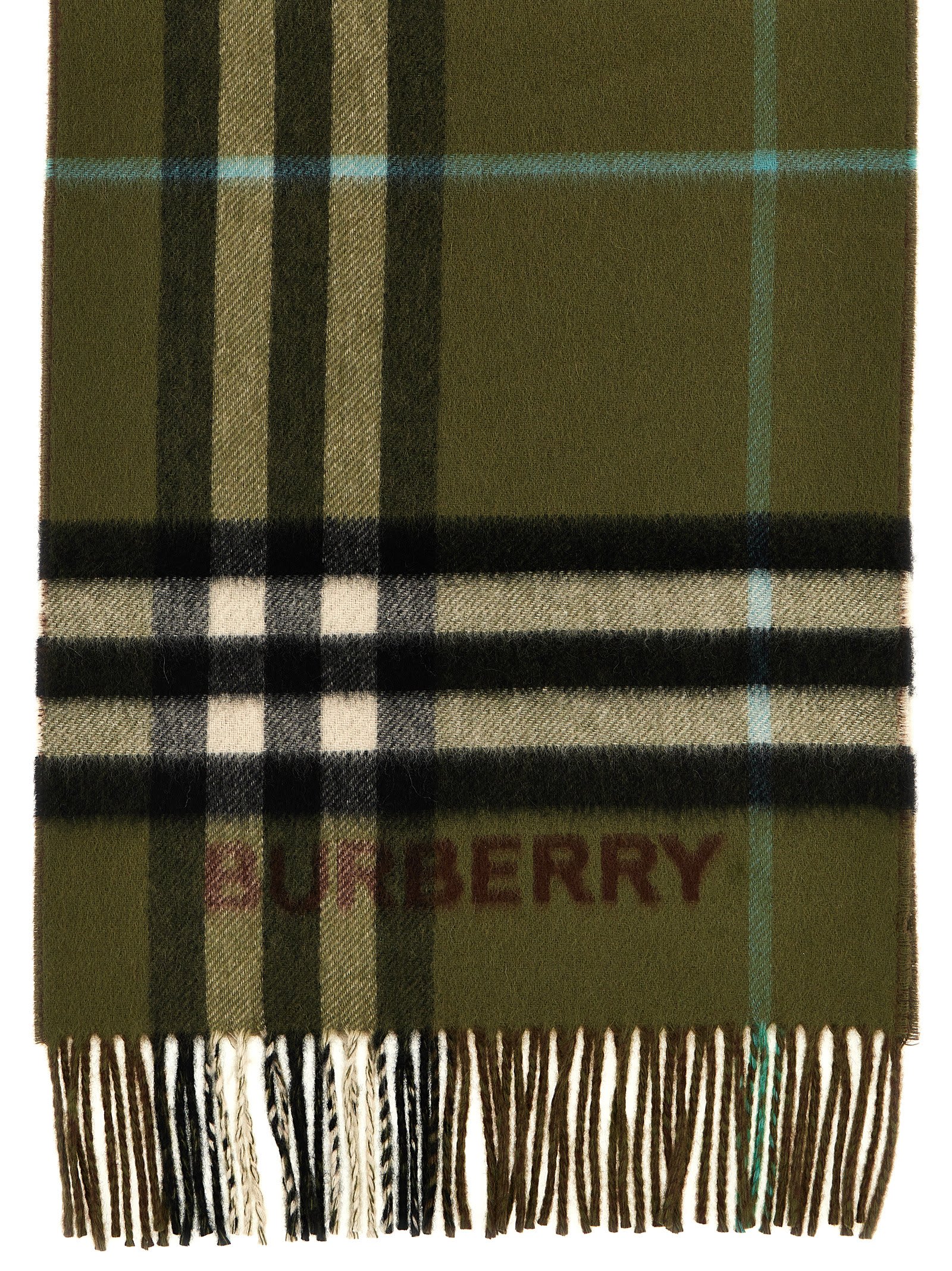 Shop Burberry Check Scarf In Multicolor