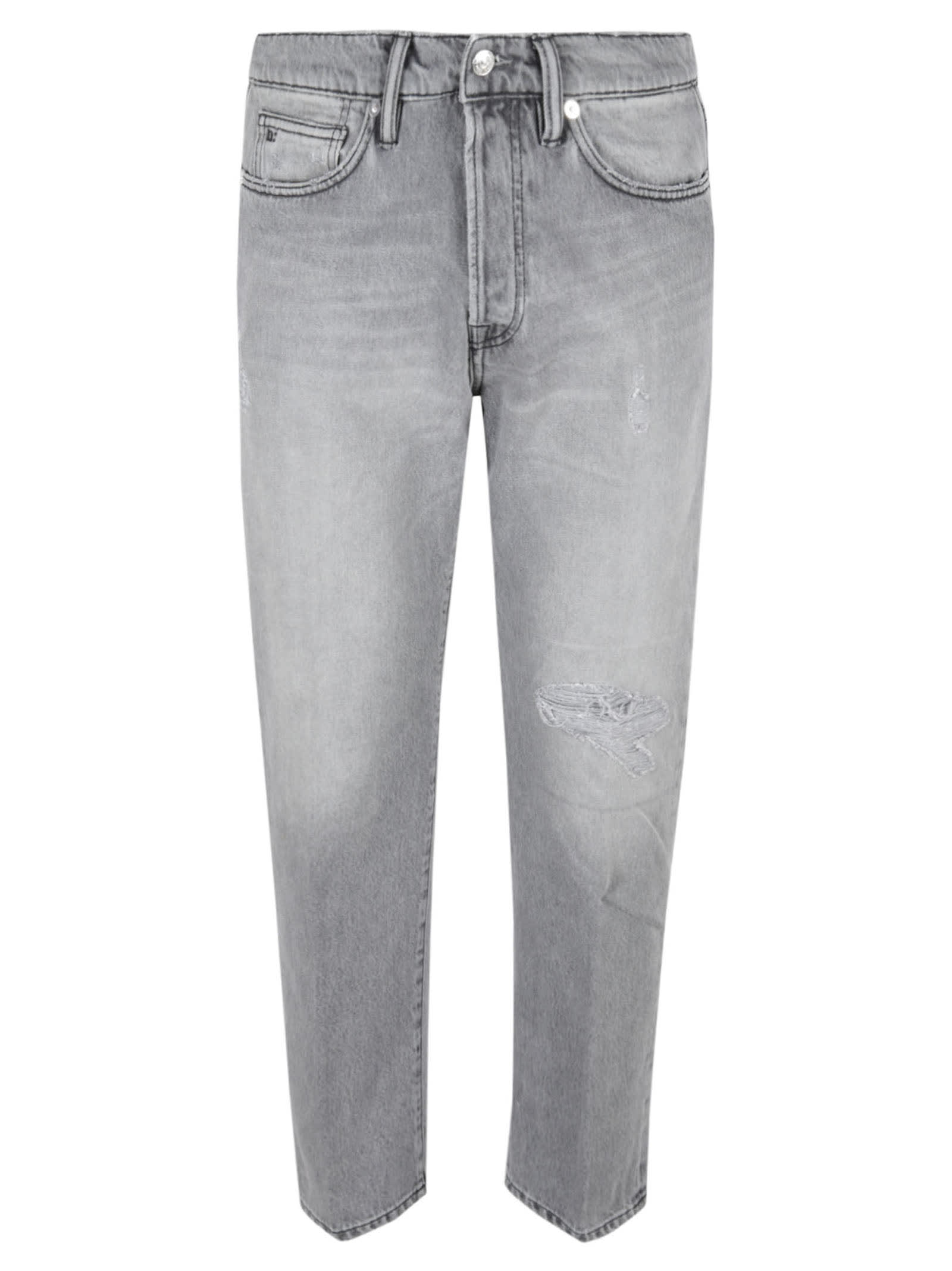 Shop Nine In The Morning Nathan Straight Jeans In Light Grey