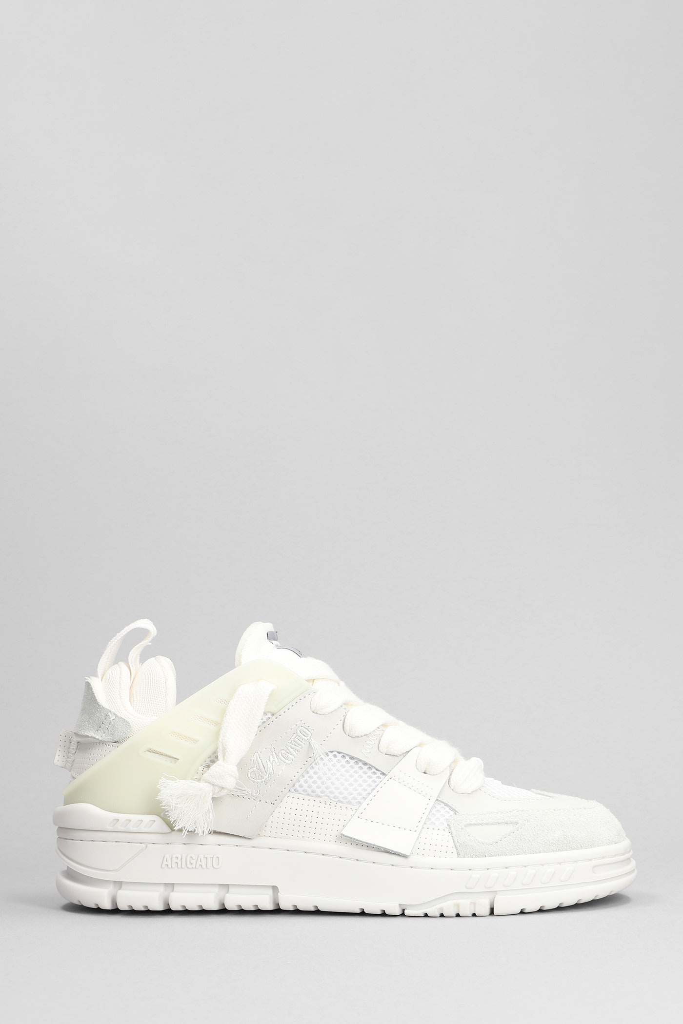 AXEL ARIGATO AREA PATCHWORK SNEAKERS IN WHITE SYNTHETIC FIBERS