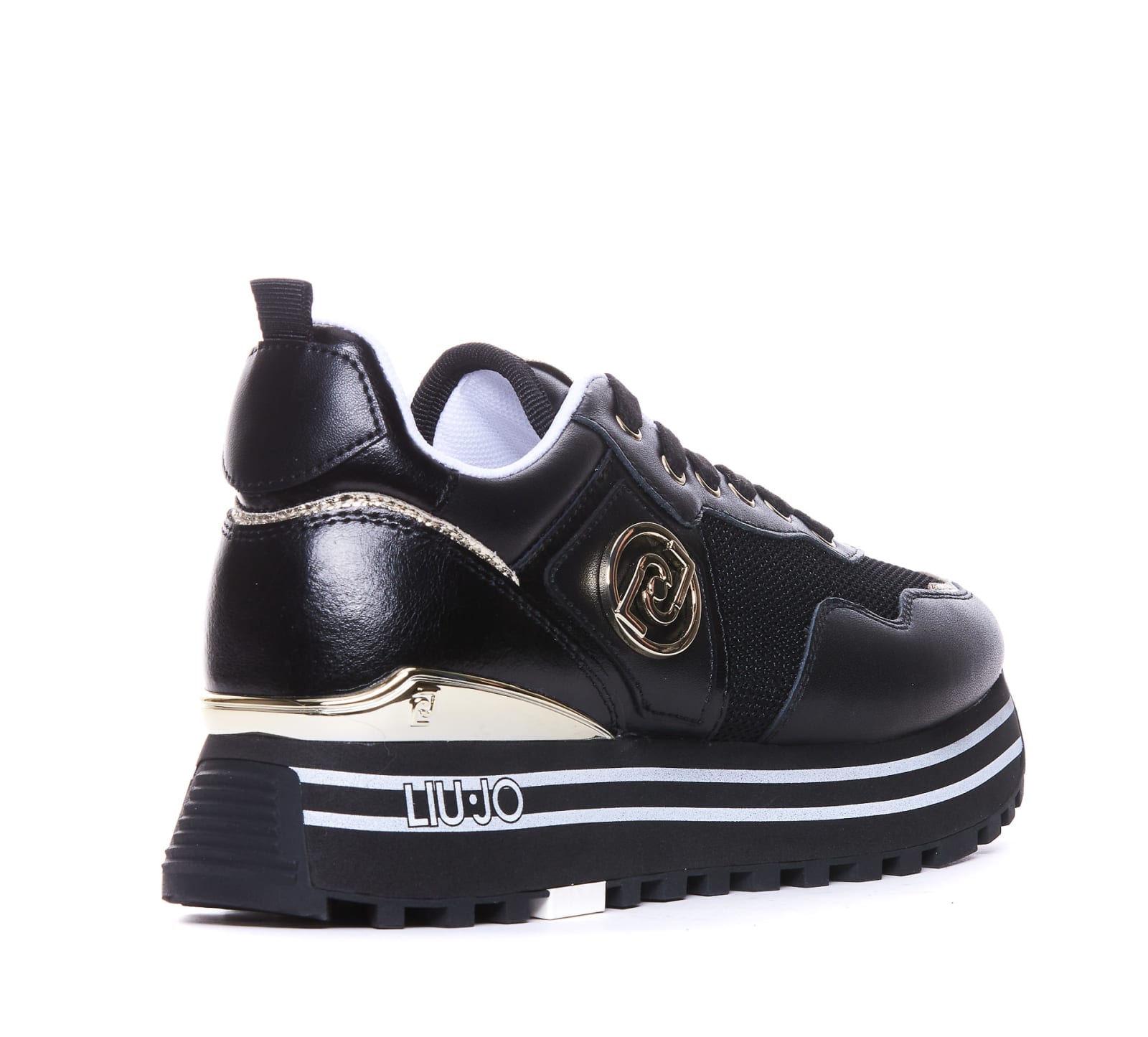 Shop Liu •jo Maxi Wander Sneakers In Black
