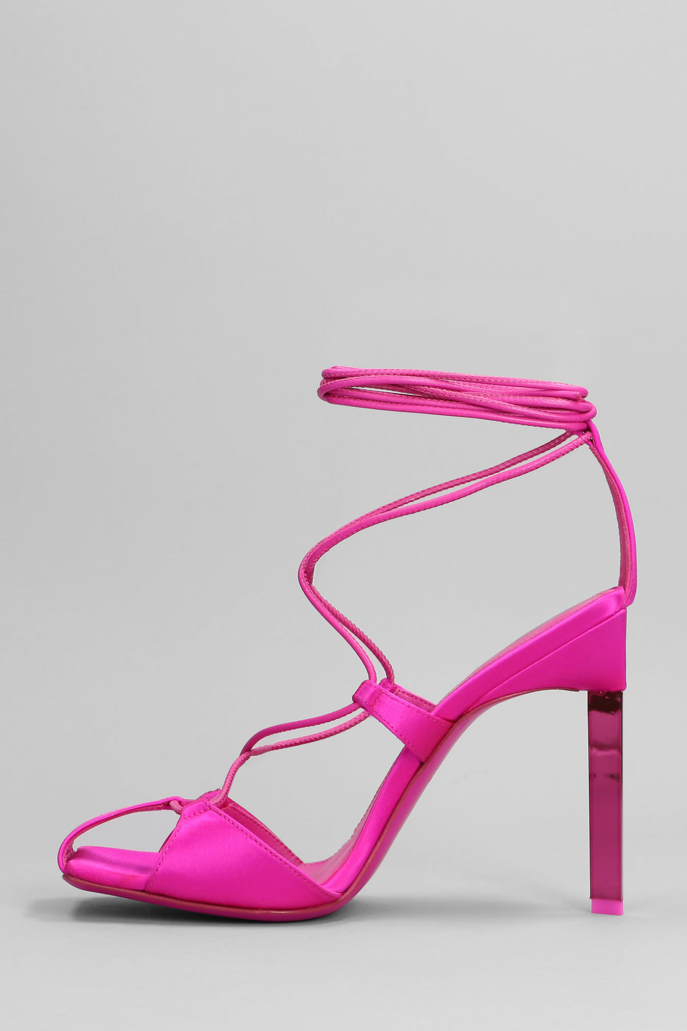 Attico Adele Lace-up Pumps In Fuchsia