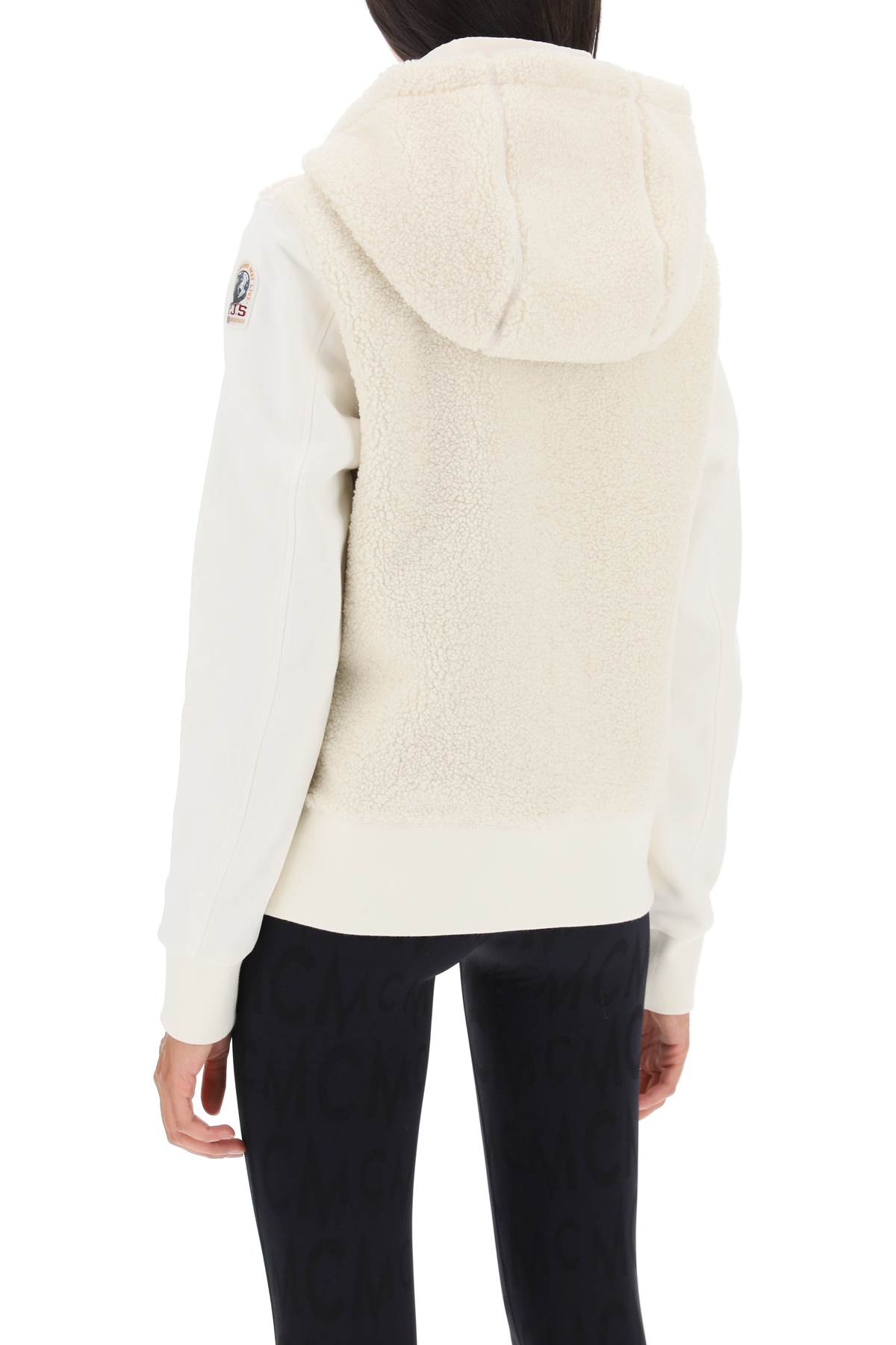 Shop Parajumpers Moegi Sherpa Fleece Jacket In Purity (white)