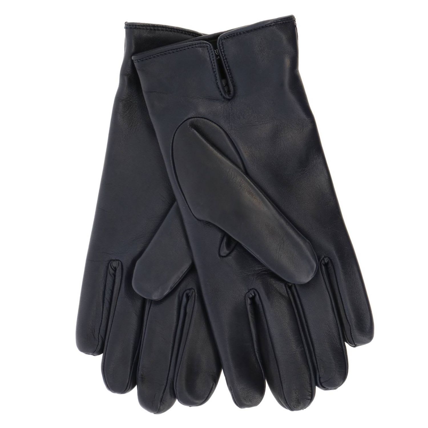 armani leather gloves