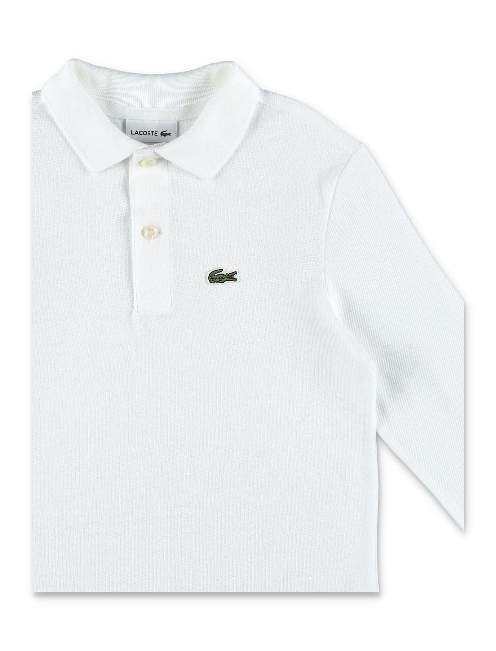 Lacoste Kid Long Sleeves Polo In White