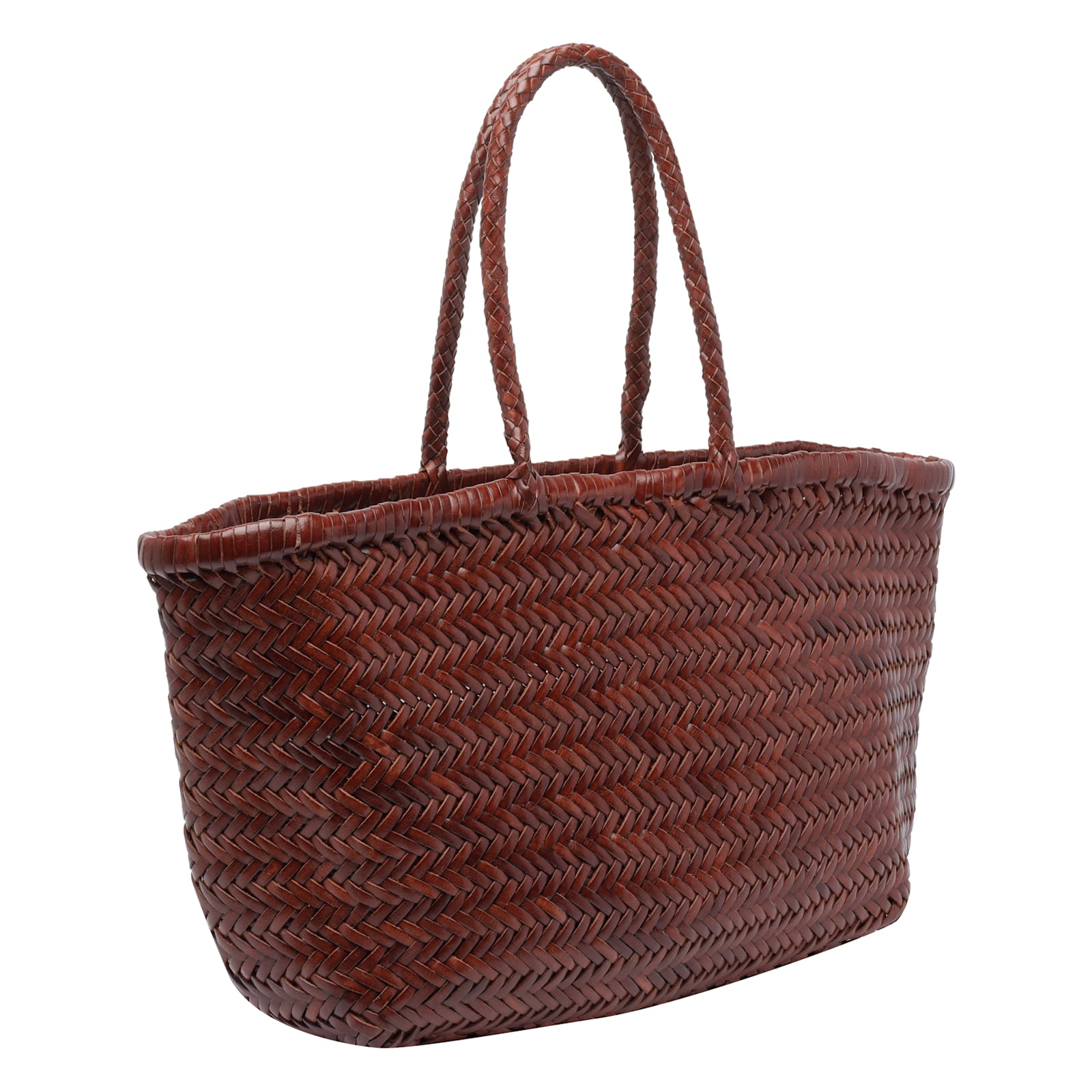 Dragon Diffusion Women Big Bamboo Triple Jump Basket Bag In Brown