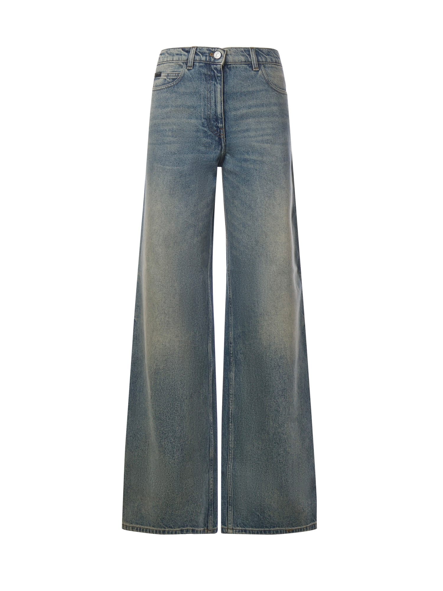 Courrèges Hammer Baggy Denim Jeans In Blue