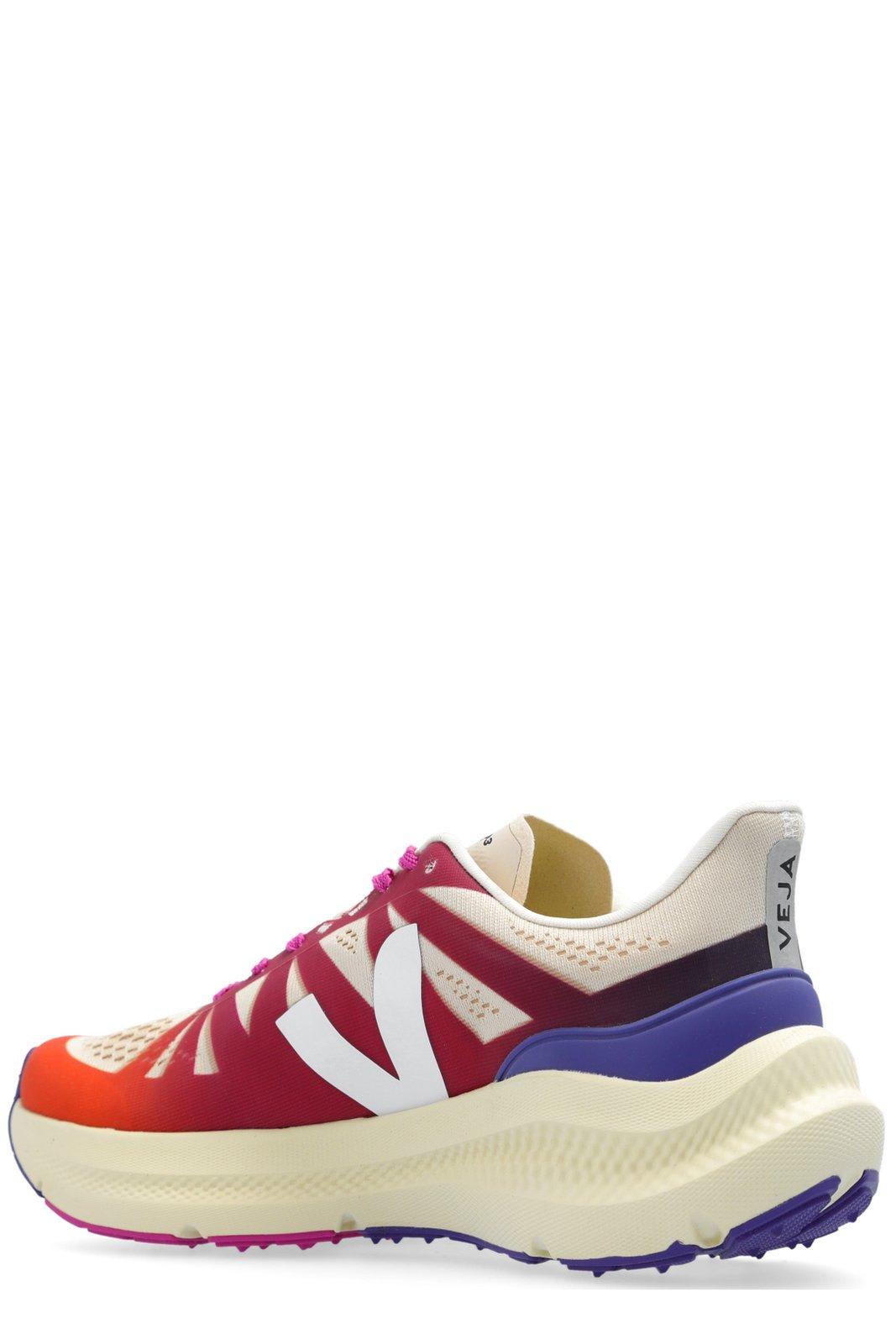 Shop Veja Condor 3 Gradient-effect Panelled Sneakers In Neutrals/pink