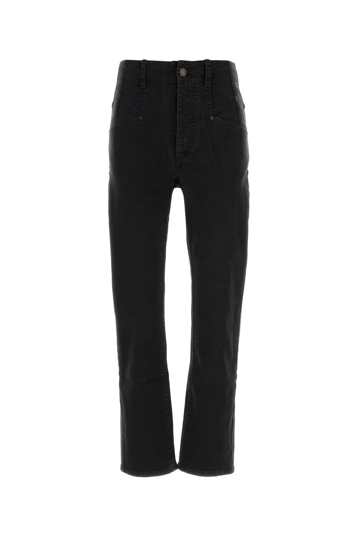 Isabel Marant Black Stretch Denim Niliane Jeans In Black