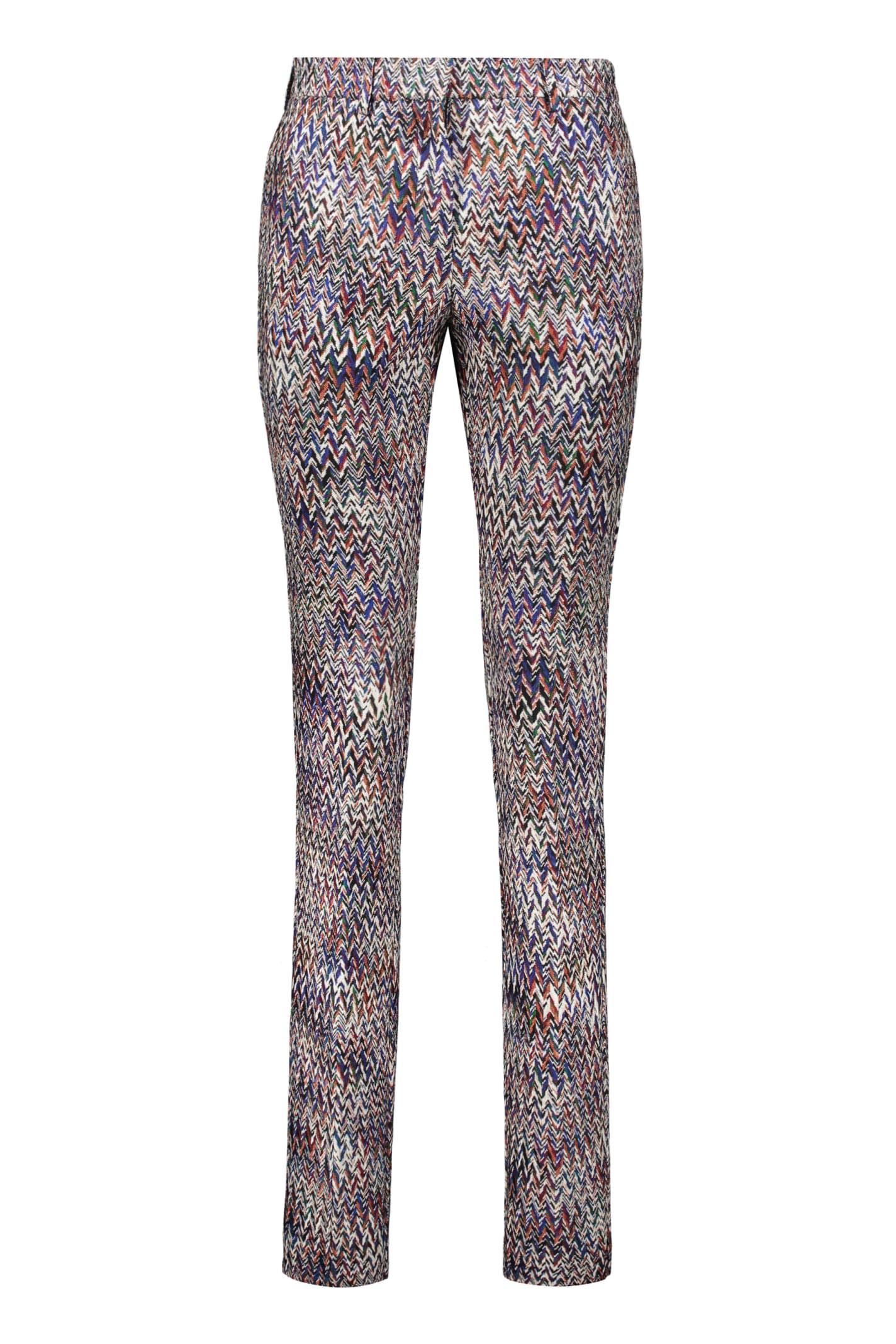 Missoni Chevron Knitted Palazzo Trousers In Multicolor