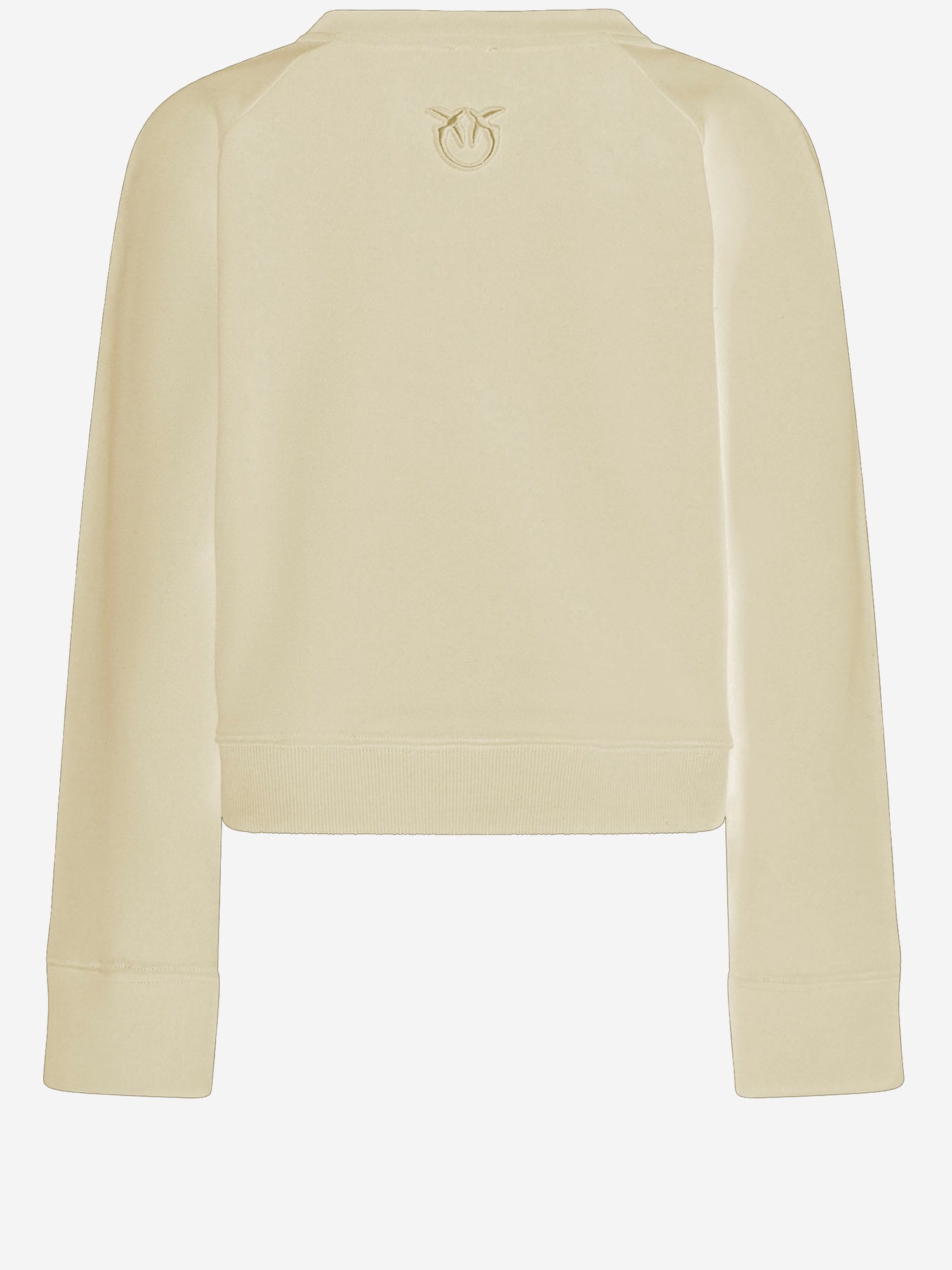Pinko Cotton Sweatshirt With Buttons In Neutral