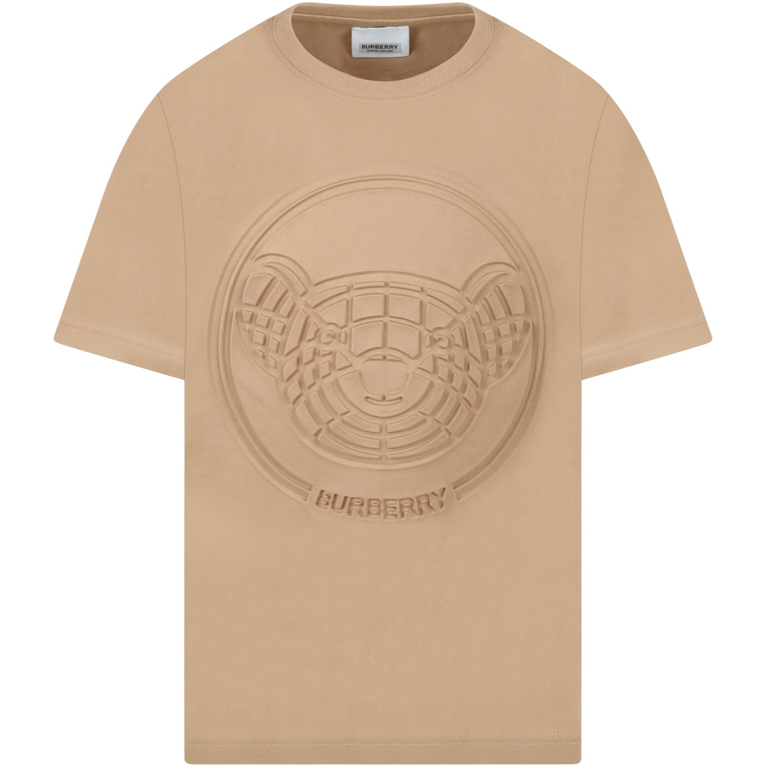 Burberry Beige T-shirt For Kids With Teddy Bear