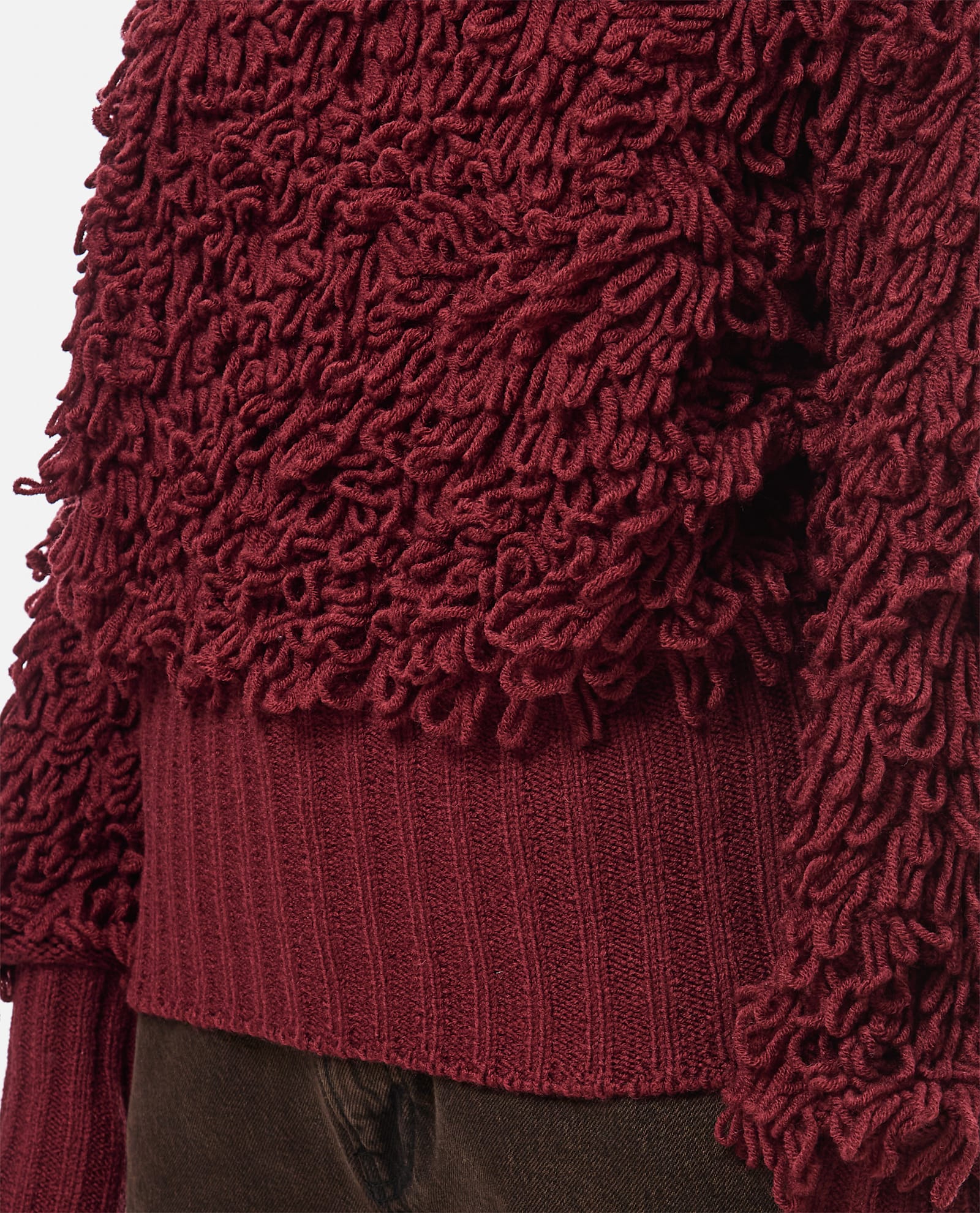 Shop Molly Goddard Sara Wool Ruffle Jumper In Red