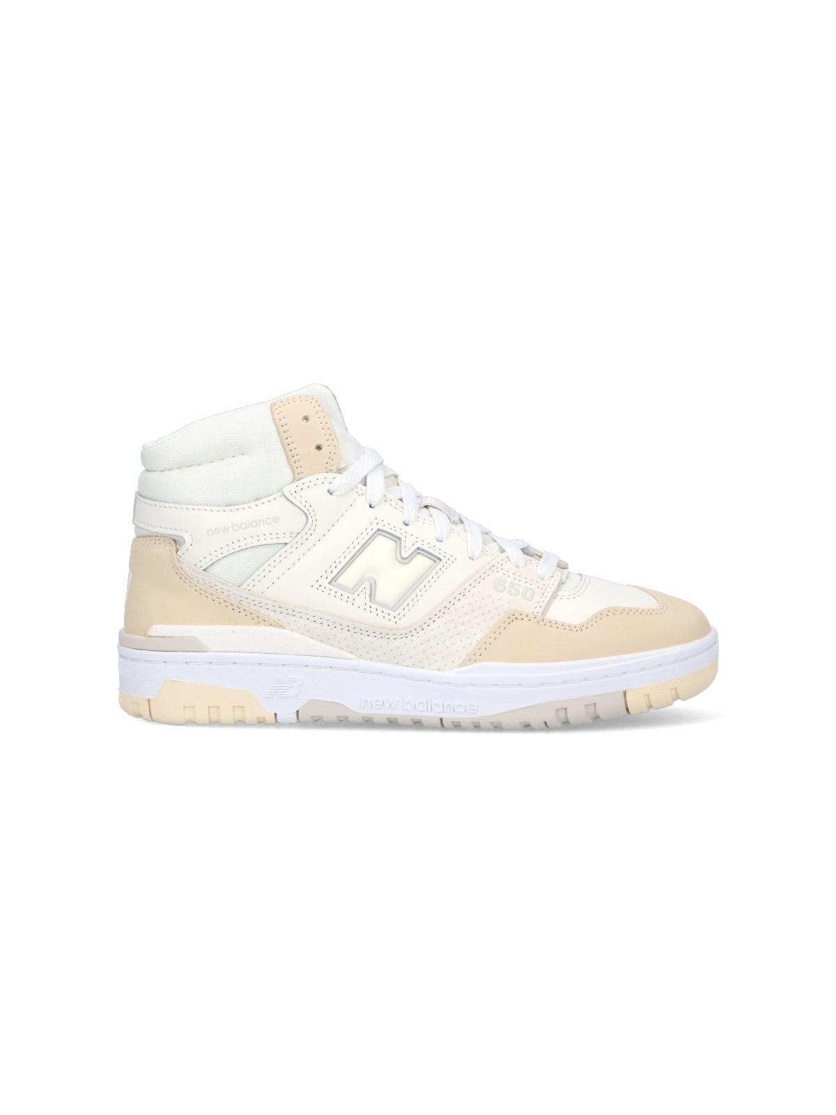 Shop New Balance Bb 650 High Sneakers In Yellow Cream