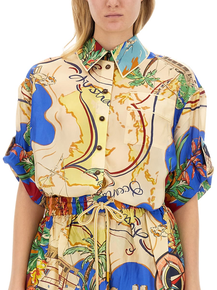 Shop Zimmermann Printed Shirt In Multicolour