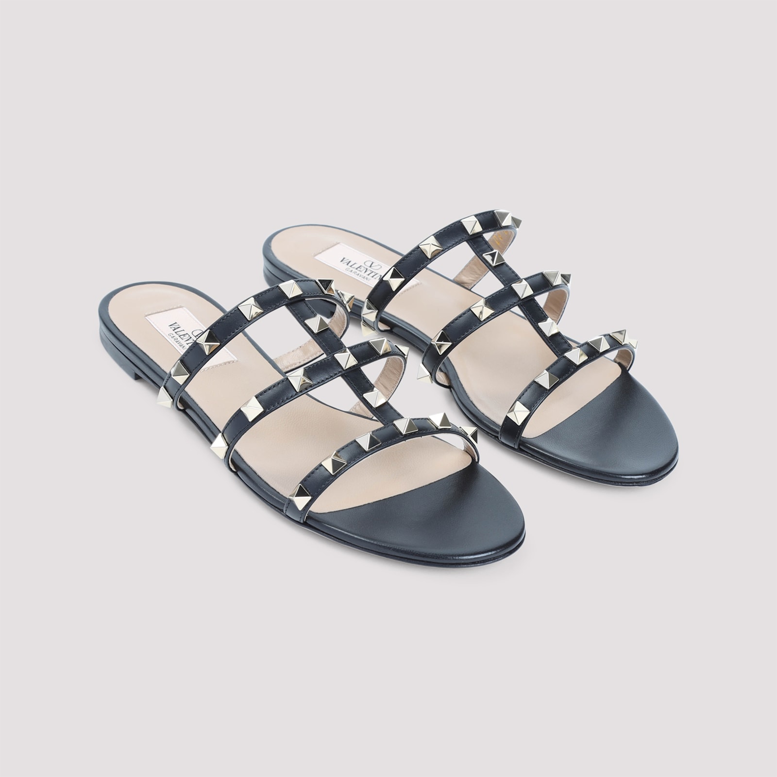 Shop Valentino Rockstud Slide Sandals