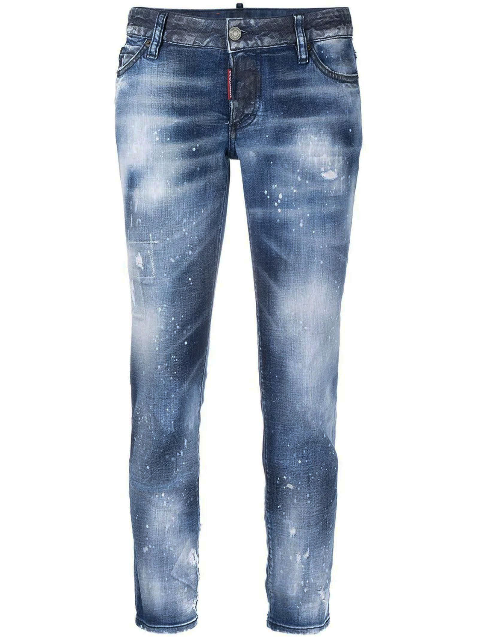Dsquared2 Light Blue Stretch-cotton Denim Jeans