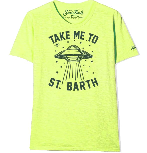 MC2 Saint Barth Ufo Spacecraft Yellow Fluo Boy T-shirt