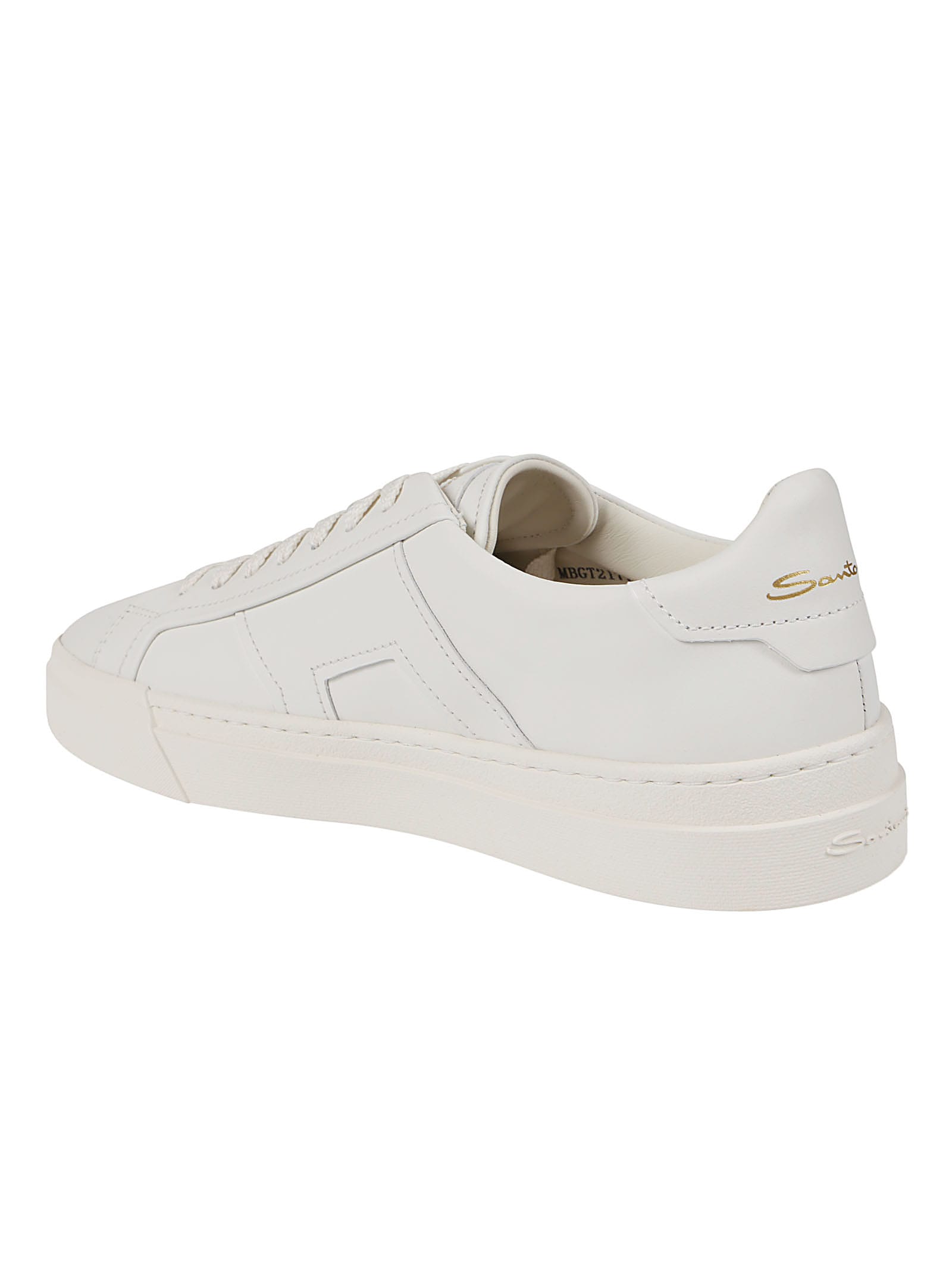 Shop Santoni Dbs1 Low Top Sneakers In White