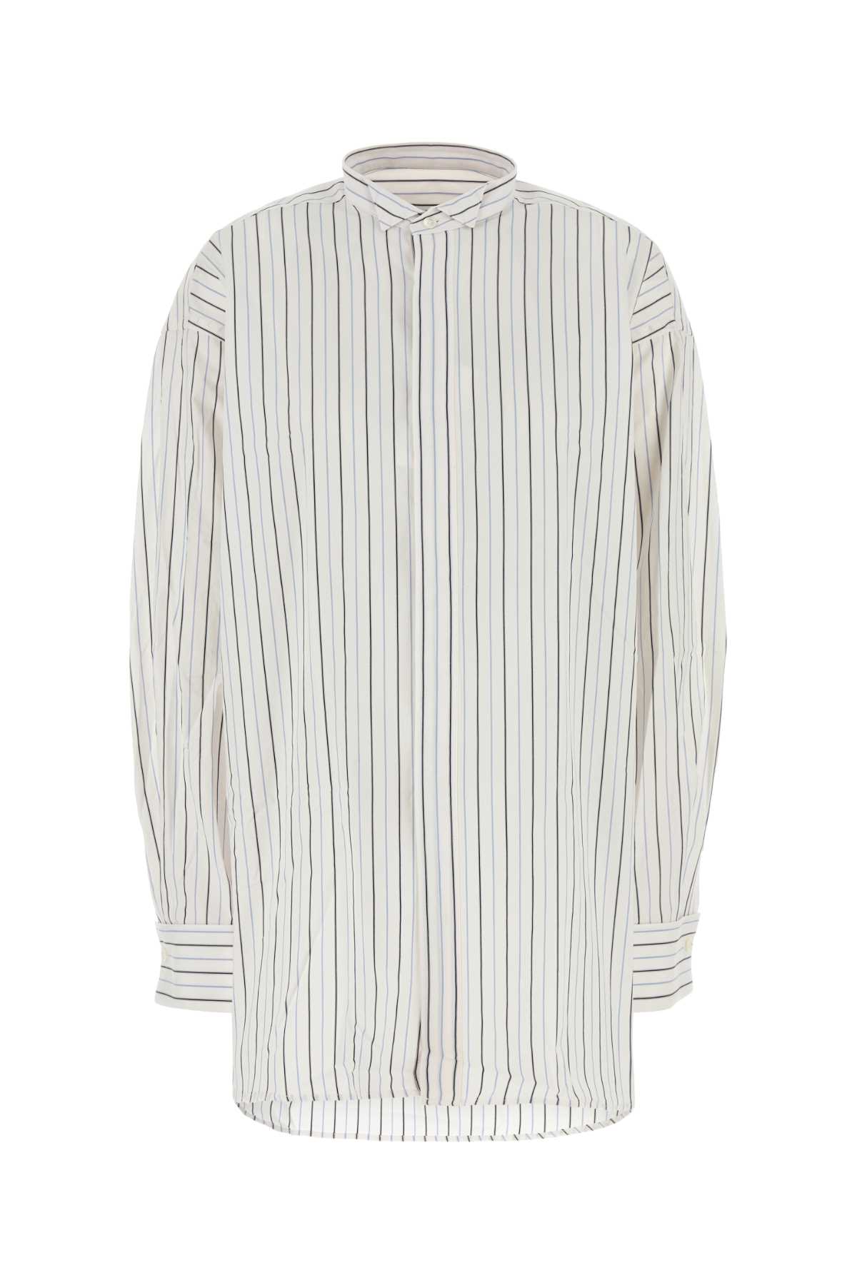 Embroidered Poplin Oversize Shirt