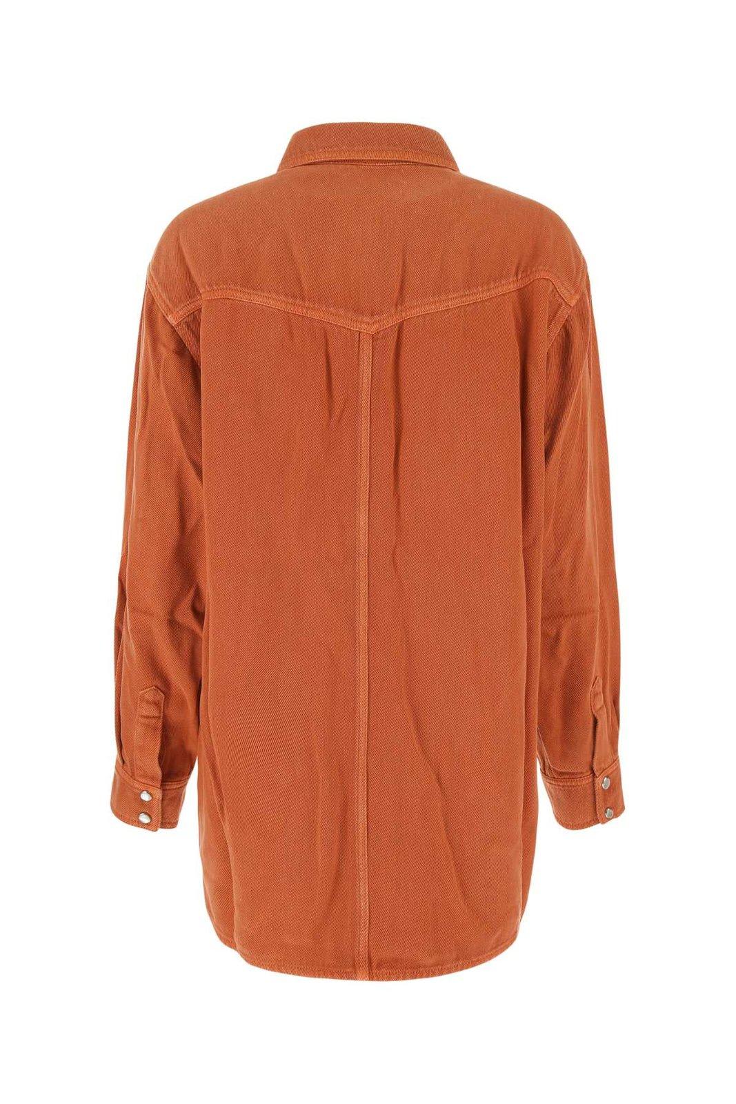 Shop Marant Etoile Tania Long-sleeved Shirt In Orange
