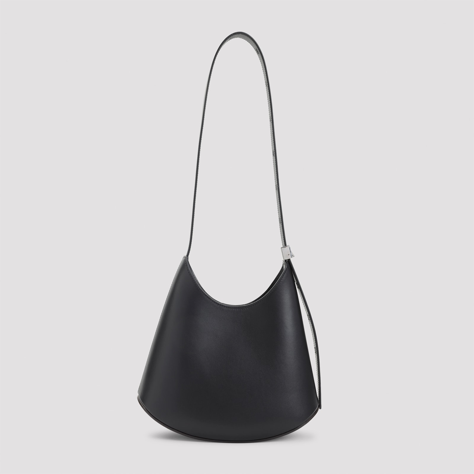 Jil Sander Crescent-shaped Shoulder Bag With Adjustable Strap In Black