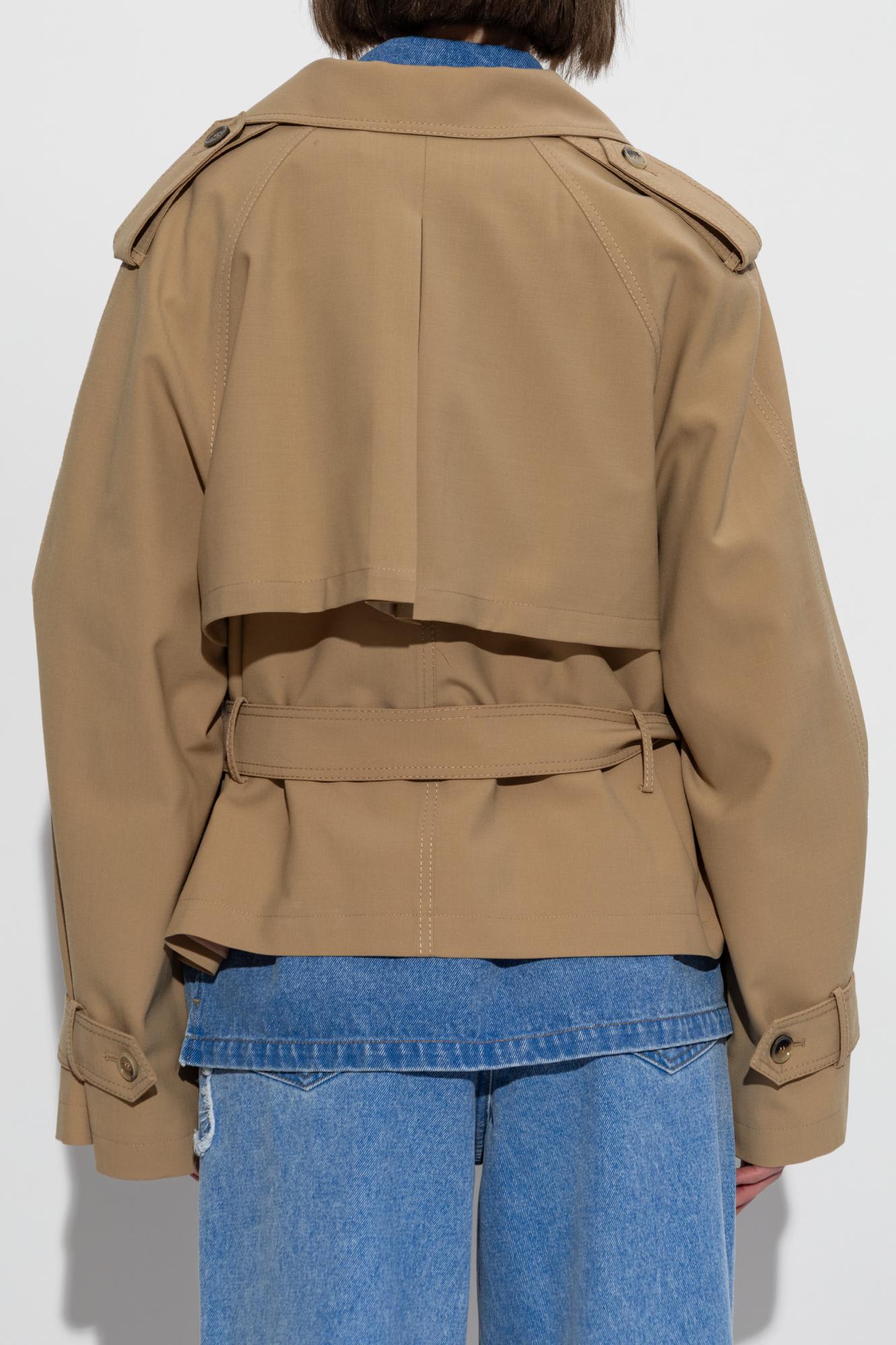 Marni Jacket With Belt In Winter Wheat