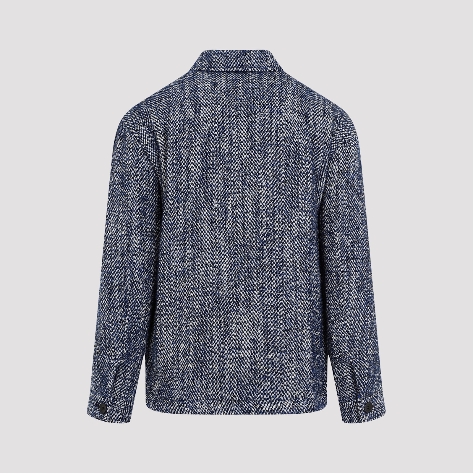 Shop Etro Wool Shirt In Bicolor