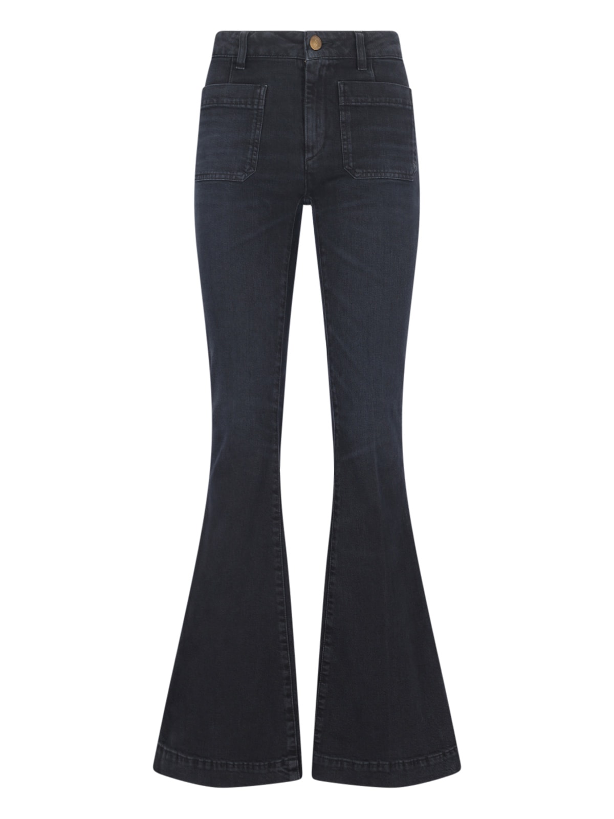 Shop The Seafarer Delphine Bootcut Jeans In Black