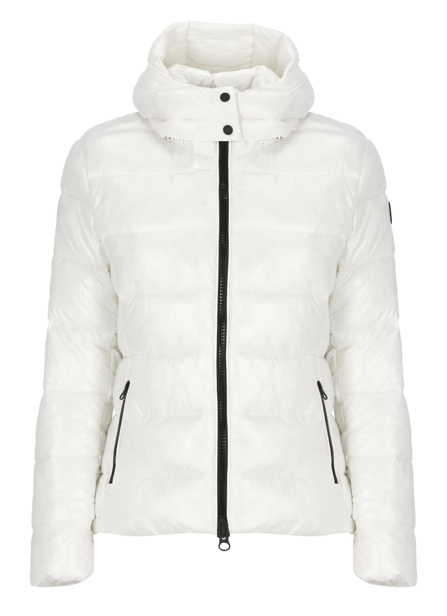 Shop Save The Duck Cosmary Padded Short Jacket In White