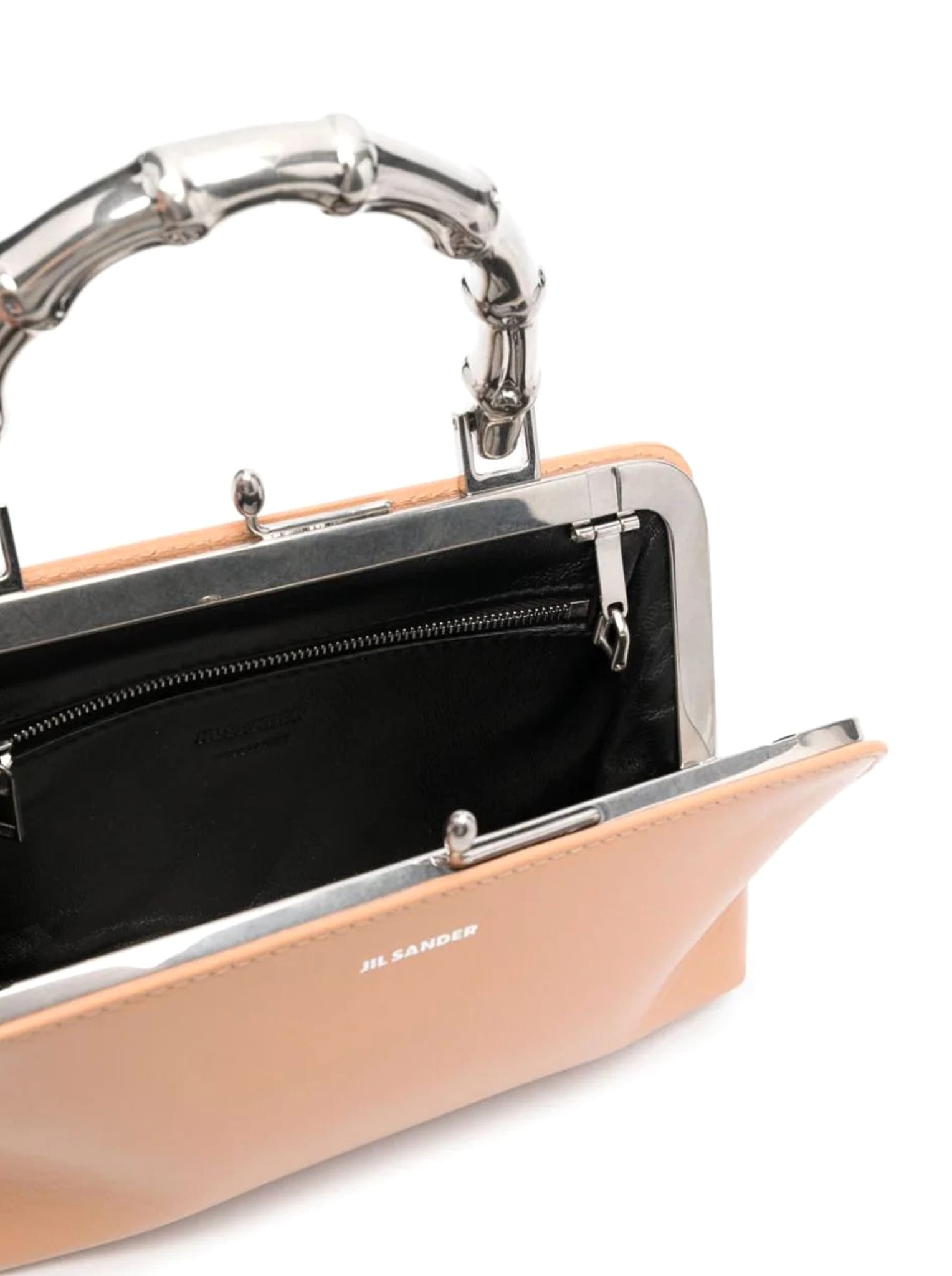 Jil Sander Goji Mini Bamboo Tote In Light Bronze