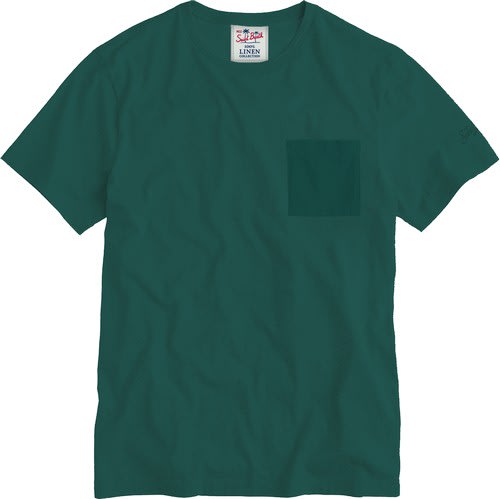 MC2 Saint Barth T-shirt In Lino Verde Ecstasea00032b
