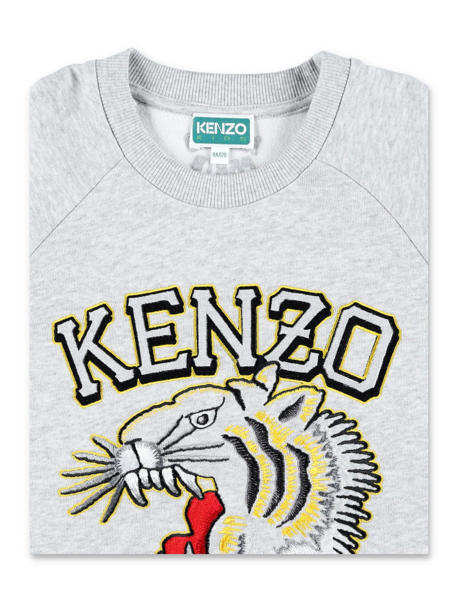 Shop Kenzo Tiger Sweatshirt In Grey Marl
