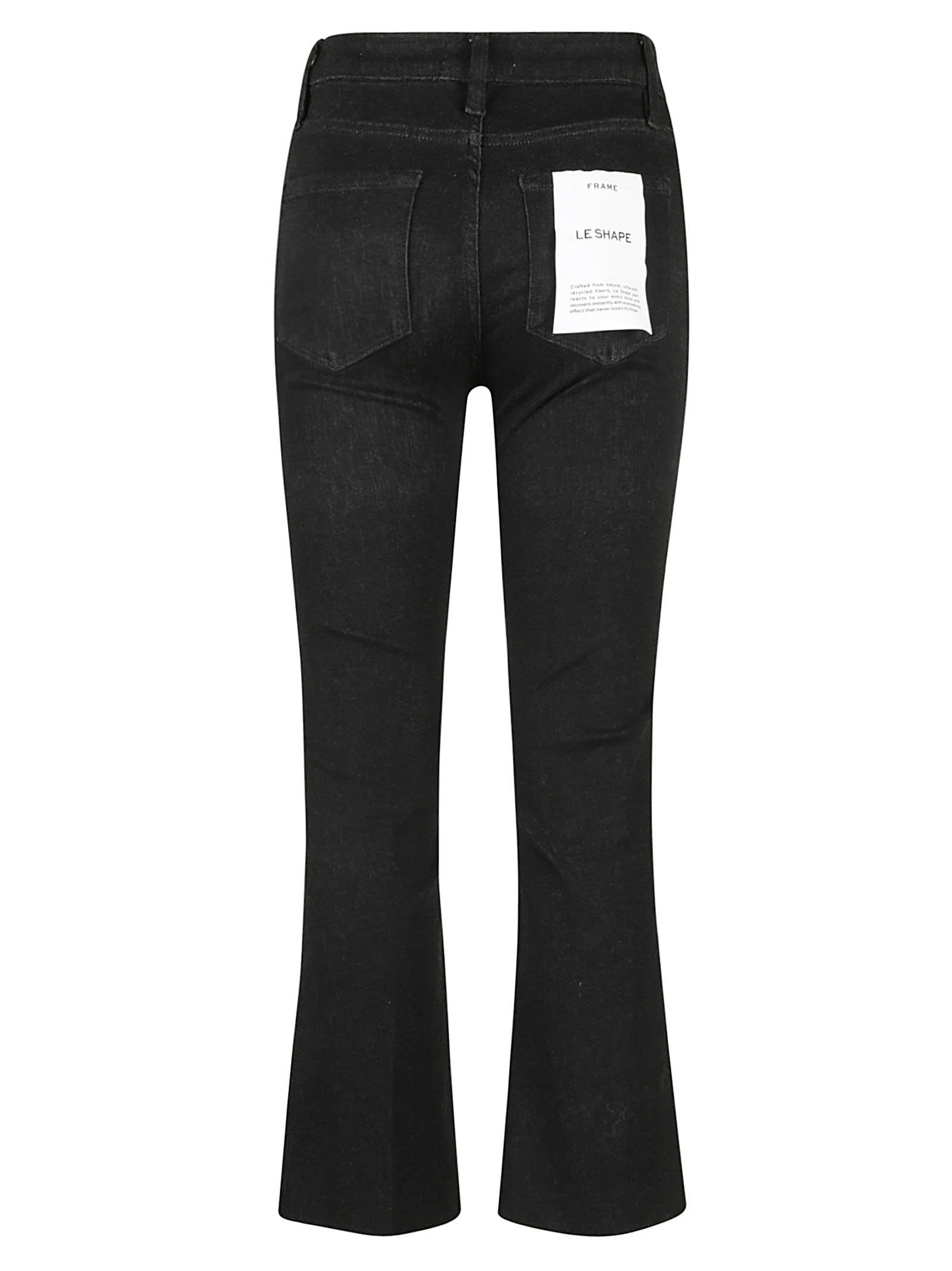 Shop Frame Le Crop Mini Boot Jeans In Nero