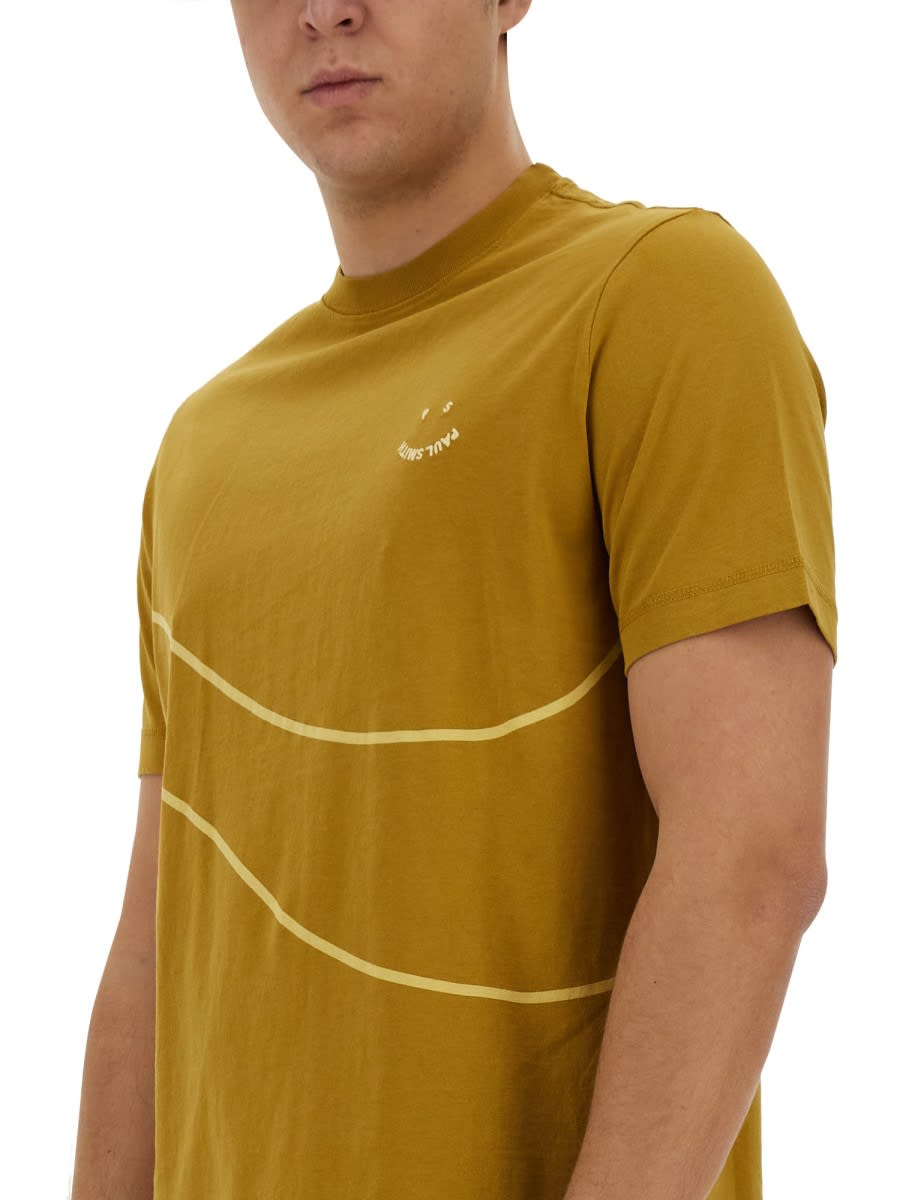 Ps By Paul Smith T-shirt With Logo In Brown