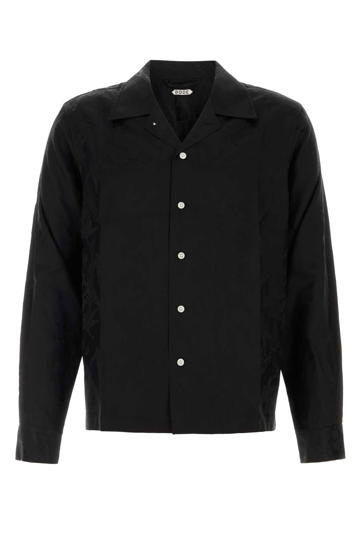 Black Jacquard Football Shirt